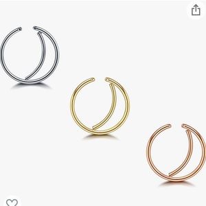 Moon nose rings